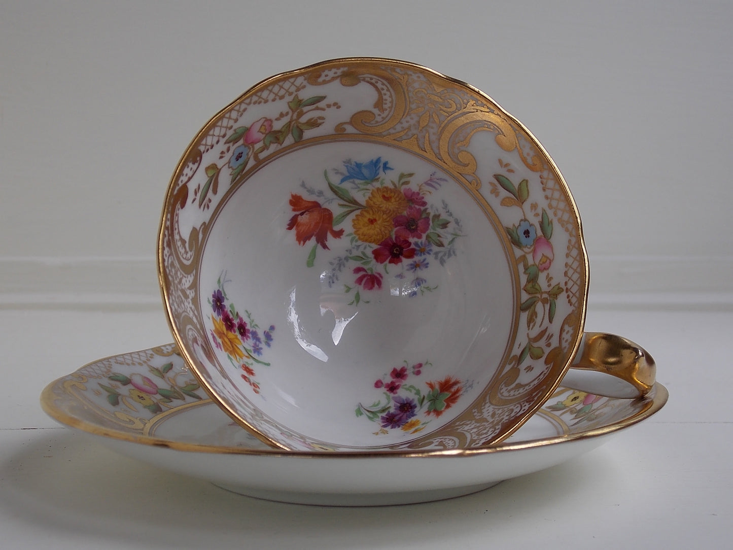 Dresden Style Tea Cup & Saucer