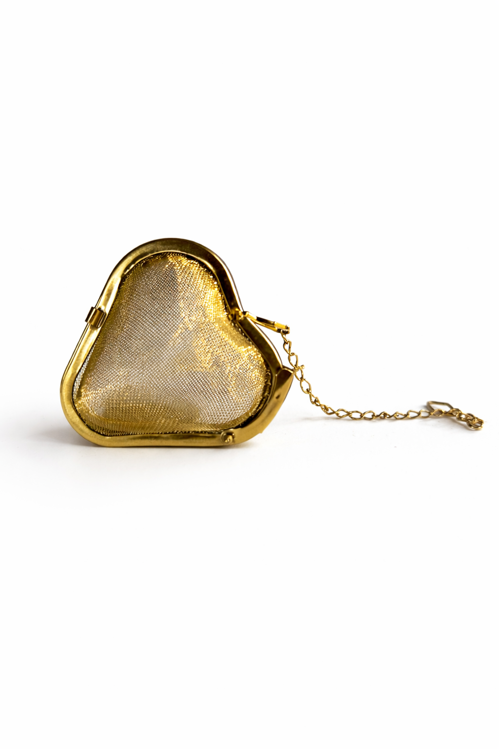 Heart 2 cup infuser for tea or spices. Silver/Gold