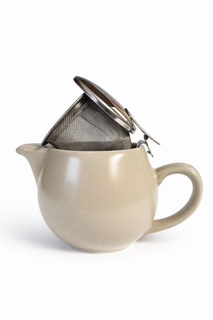 Teapot for One with Infuser – Ceramic Single Serving Teapot