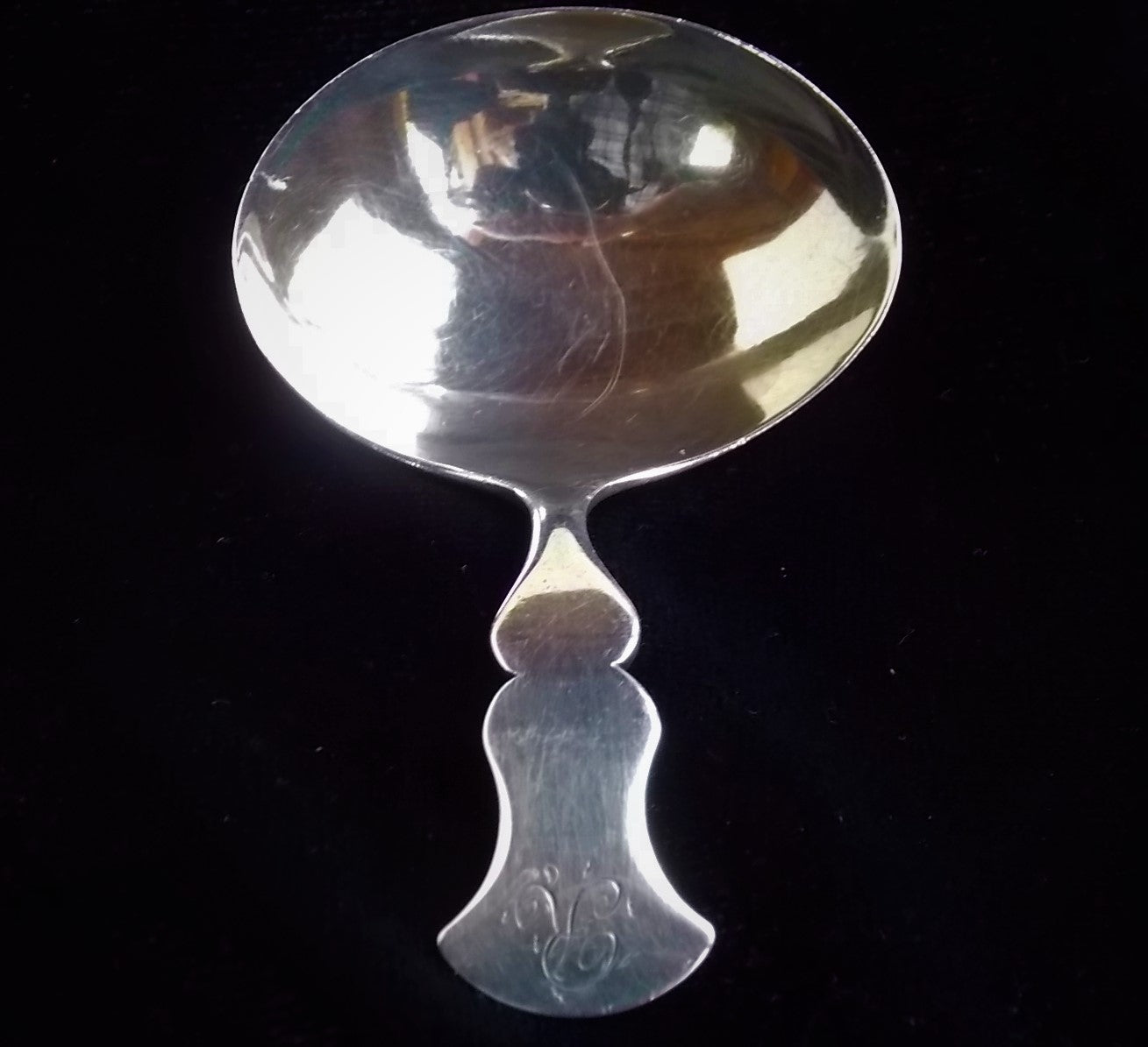Early Georgian Silver Caddy Scoop