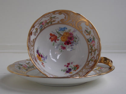 Dresden Style Tea Cup & Saucer