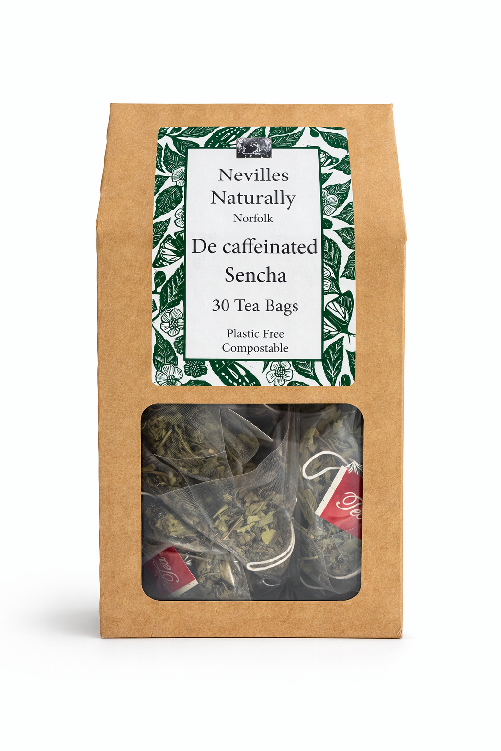 Decaffeinated Organic Sencha Green Pyramid Tea Bags