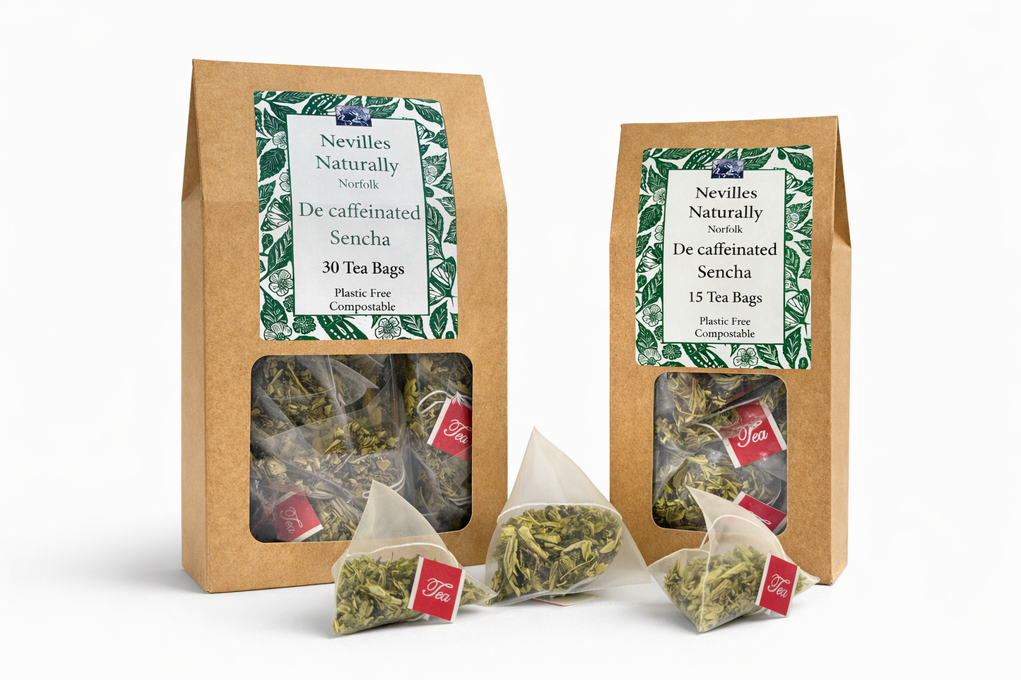 Decaffeinated Organic Sencha Green Pyramid Tea Bags