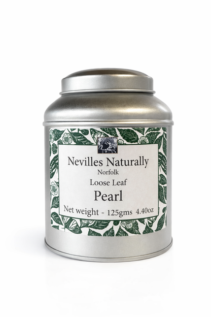 Organic Pearl Green Tea in a Caddie