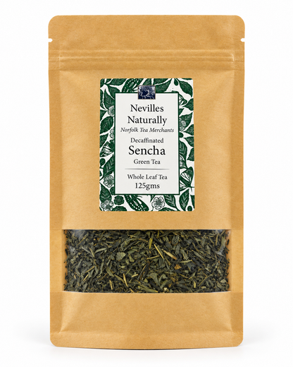 Nevilles Naturally Decaffeinated Sencha Green Tea 125g pouch