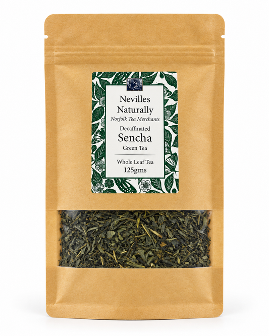 Nevilles Naturally Decaffeinated Sencha Green Tea 125g pouch